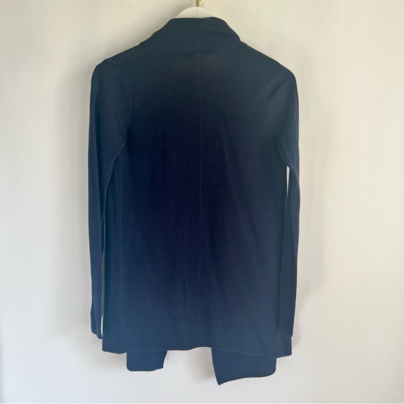 Tahari Wrap Cardigan Sweater Cowl-neck Navy - Picture 7 of 12